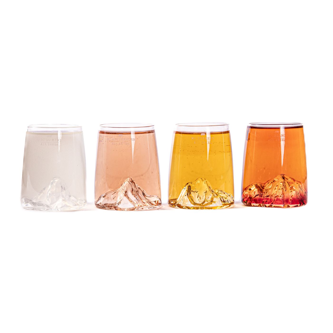 Coffret de 4 verres à shooter Topographic